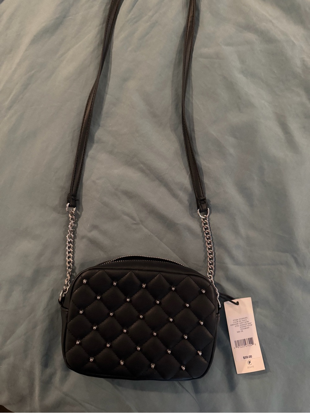 Rebecca Minkoff Black Quilted Studded Crossbody